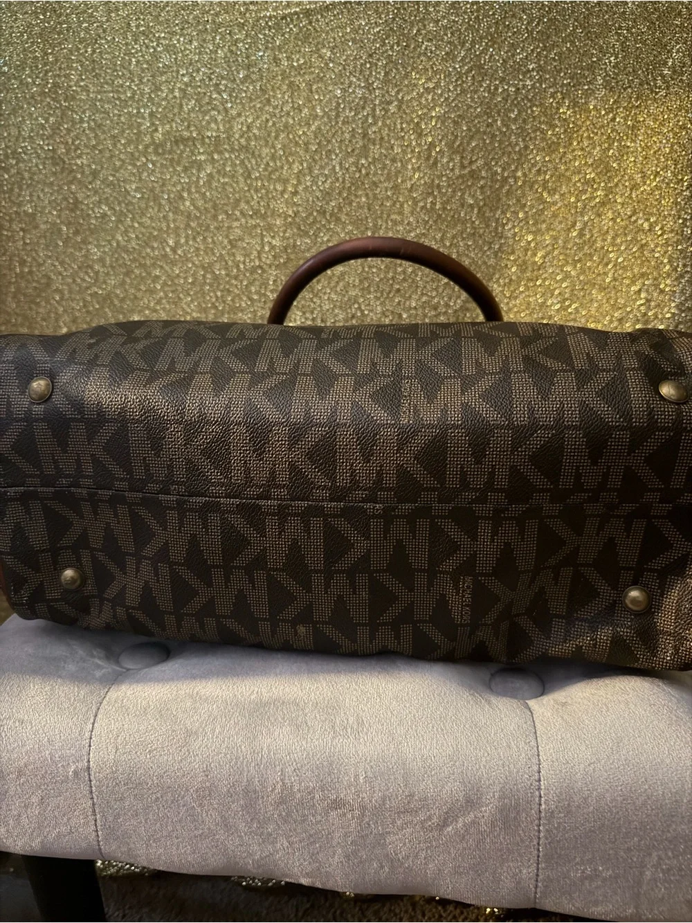 Michael Kors Chocolate Brown MK Monogram Handbag